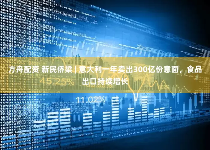 方舟配资 新民侨梁 | 意大利一年卖出300亿份意面，食品出口持续增长